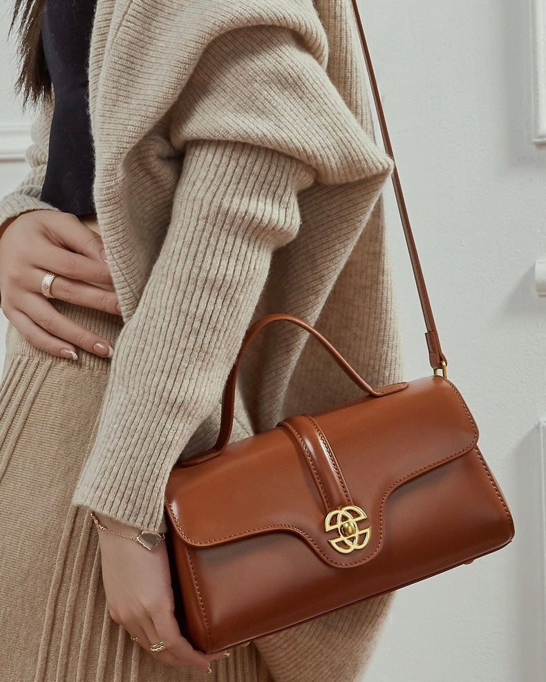 Brown Leather Shoulder Bag