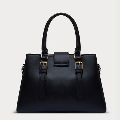 Black Quilted Genuine Leather Handbag