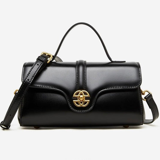 Black Leather Shoulder Bag